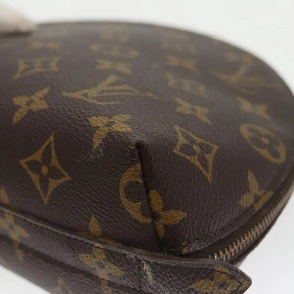 LOUIS VUITTON Monogram Trousse Demi Ronde Cosmetic Pouch M47520 LV Auth 100605 - Picture 5 of 16